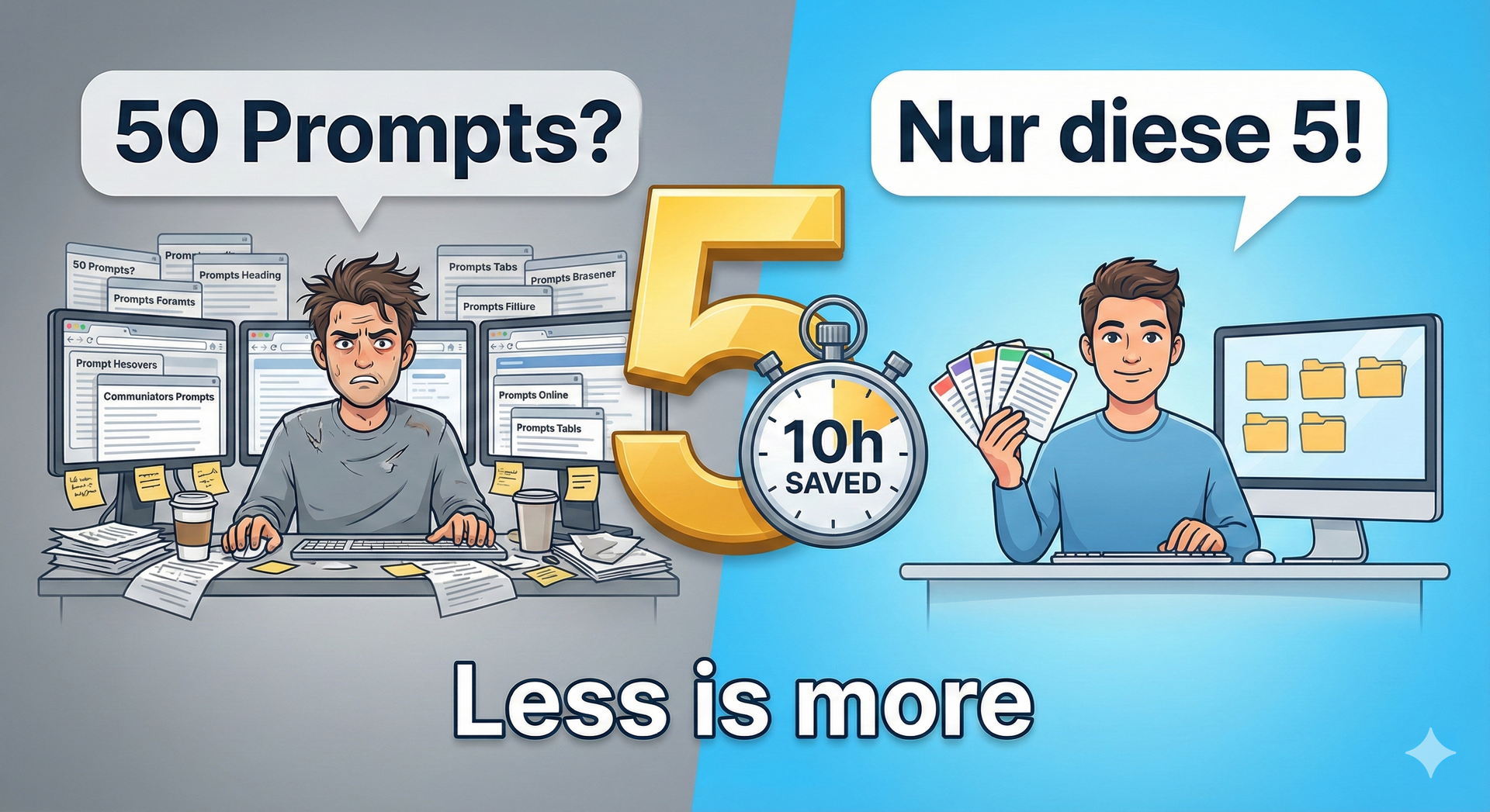 Die 5 AI-Prompts, die mir 10h/Woche sparen