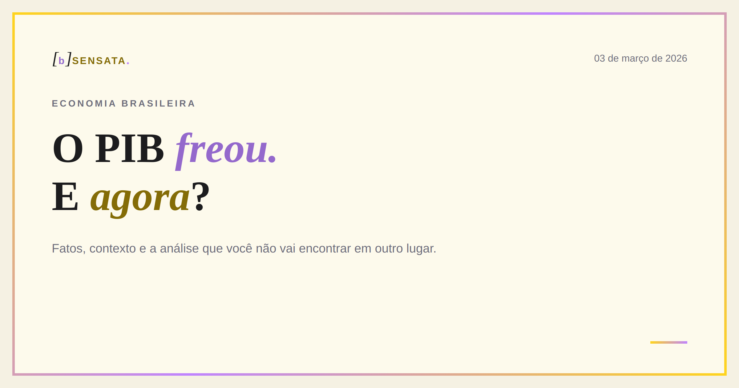 🧠🗞️ [OliNews] Dois gargalos, um 2026: petróleo ou juros?