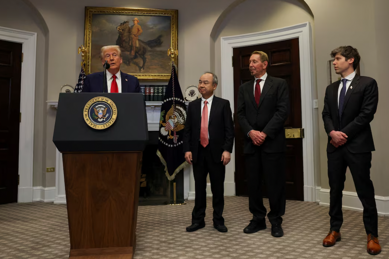 Trump, OpenAI, SoftBank, and Oracle Unite for $500 Billion AI Infrastructure Project,Intelligent Meeting,Sonar