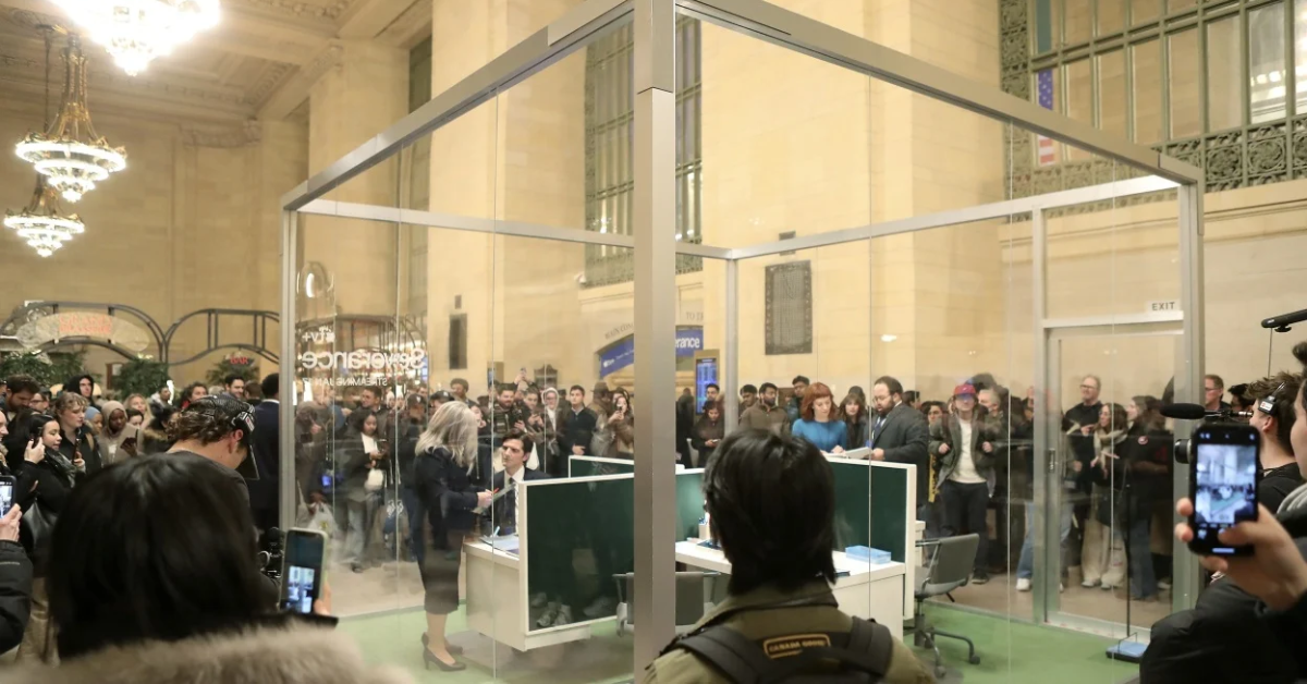 "Severance" cast appears in Grand Central Station