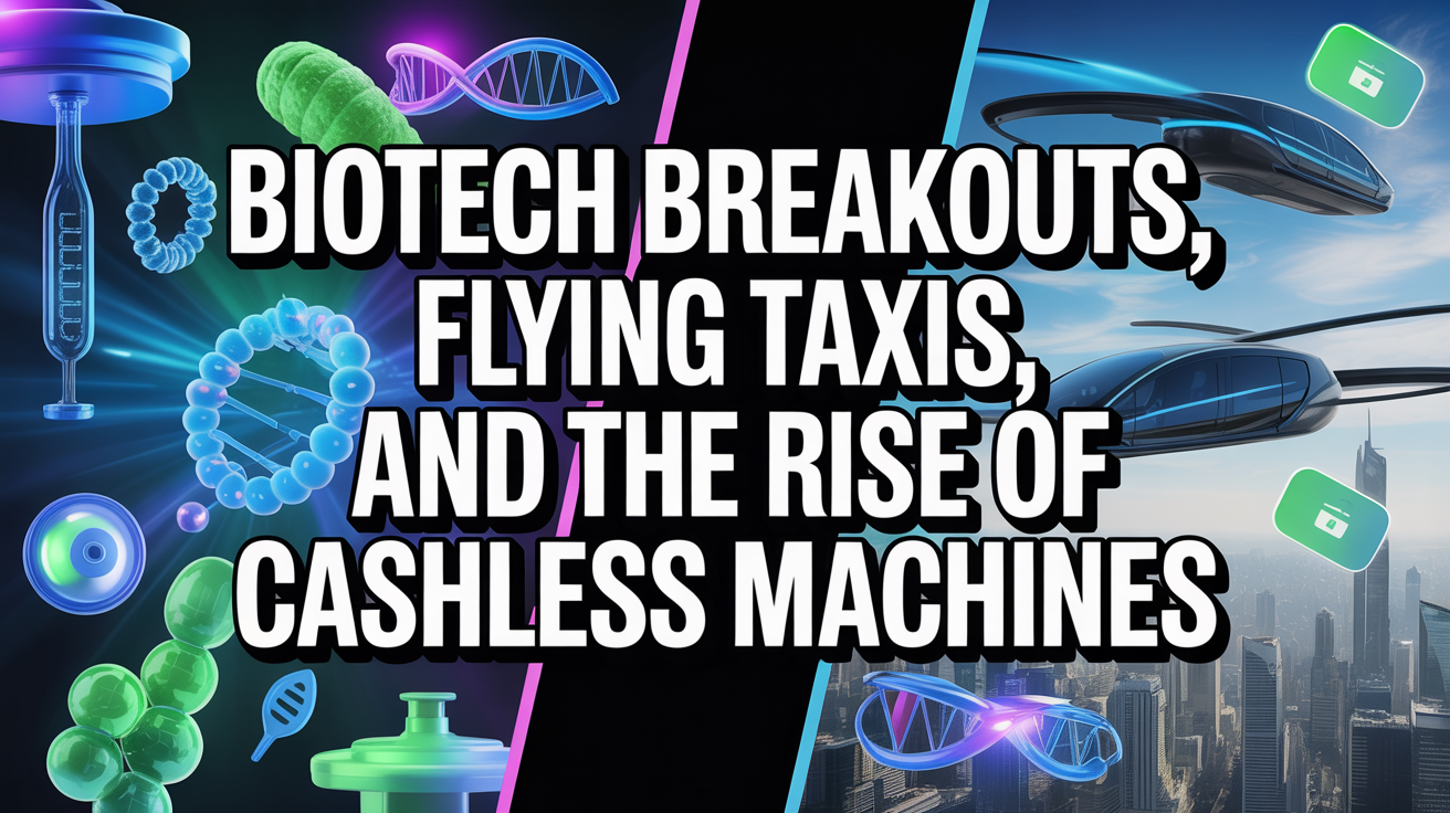 Biotech Breakouts, Flying Taxis, and the Rise of Cashless Machines