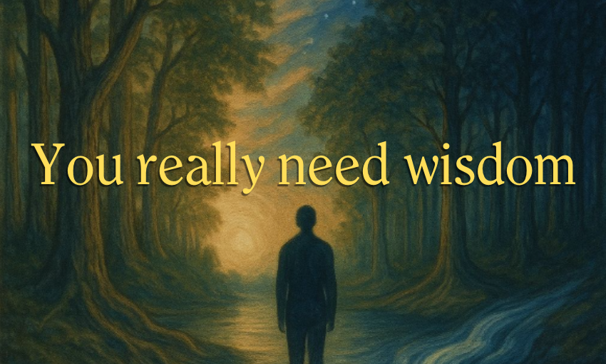 You really need wisdom