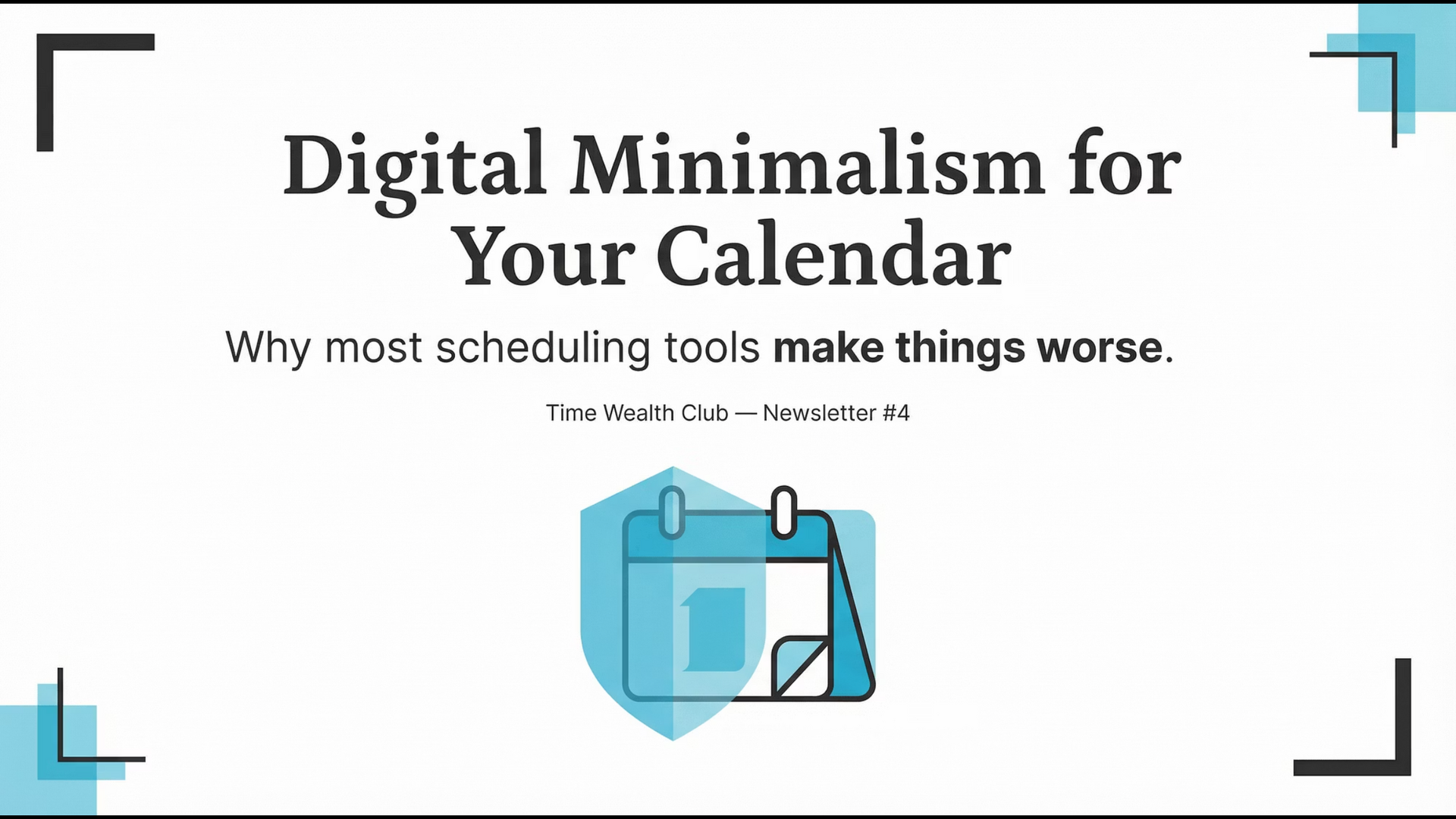 ❄️ Digital minimalism for your calendar