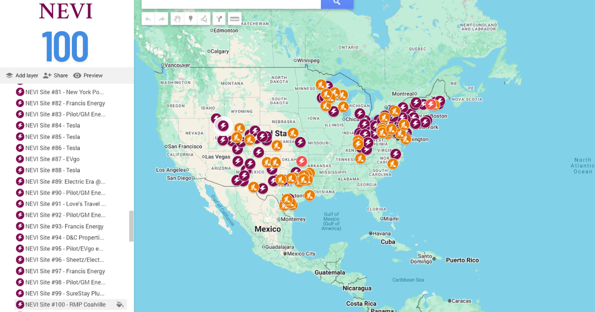 The Weekly 1.21⚡(EVI News #29) - NEVI Bounces Back, Hits 100. NY's Largest Charging Center. Zūm Powers Fresno School Fleet. Tesla Diner Opens.