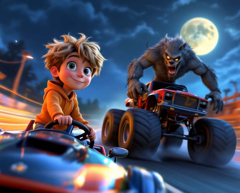 Today’s Story: Liam's Spooky Race at Hotel Transylvania 🏎️