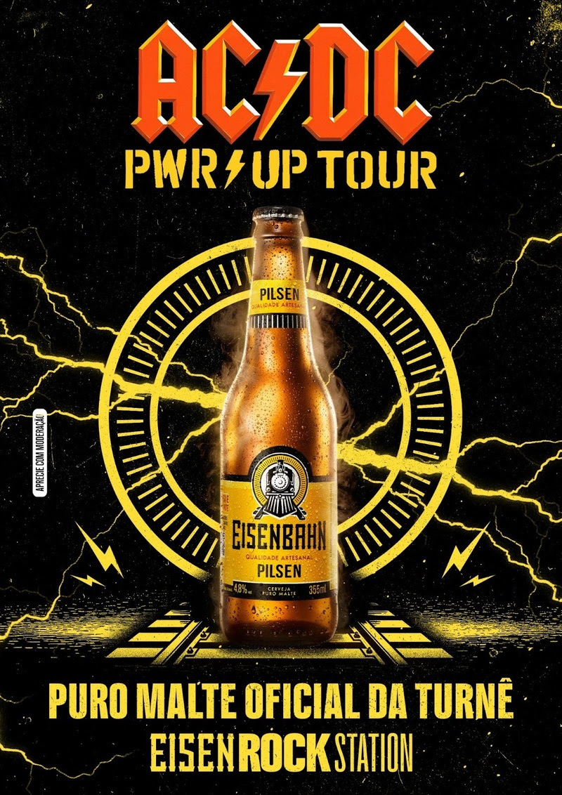 Com AC/DC, Eisenbahn reforça o rock como território cultural da marca