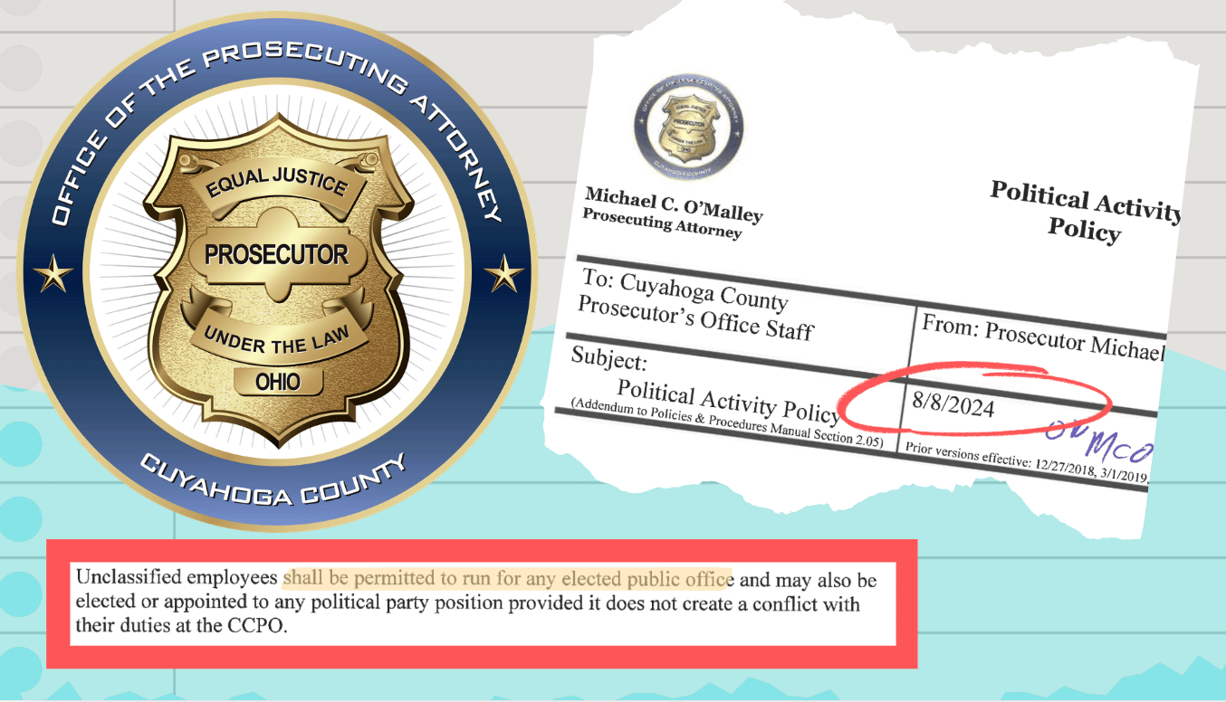Cuyahoga County Prosecutor changed office policy prior to 2024 election, potentially contradicting previous statements