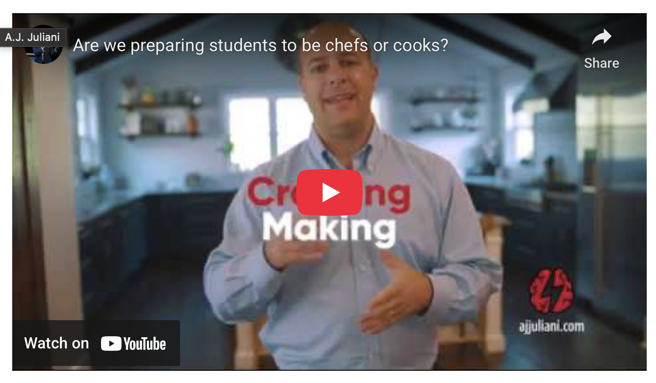 Are we preparing students to be chefs or cooks?