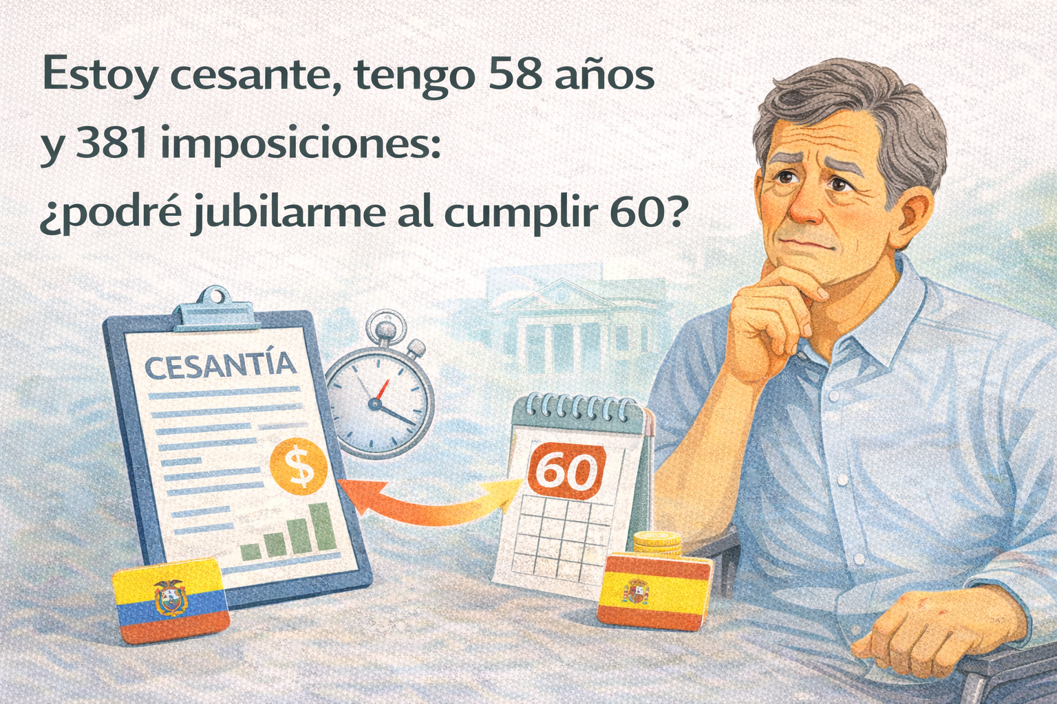 Estoy cesante, tengo 58 años y 381 imposiciones: ¿podré jubilarme al cumplir 60? 🤔