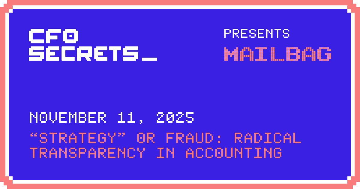 📬 “Strategy” or Fraud: Radical transparency in accounting