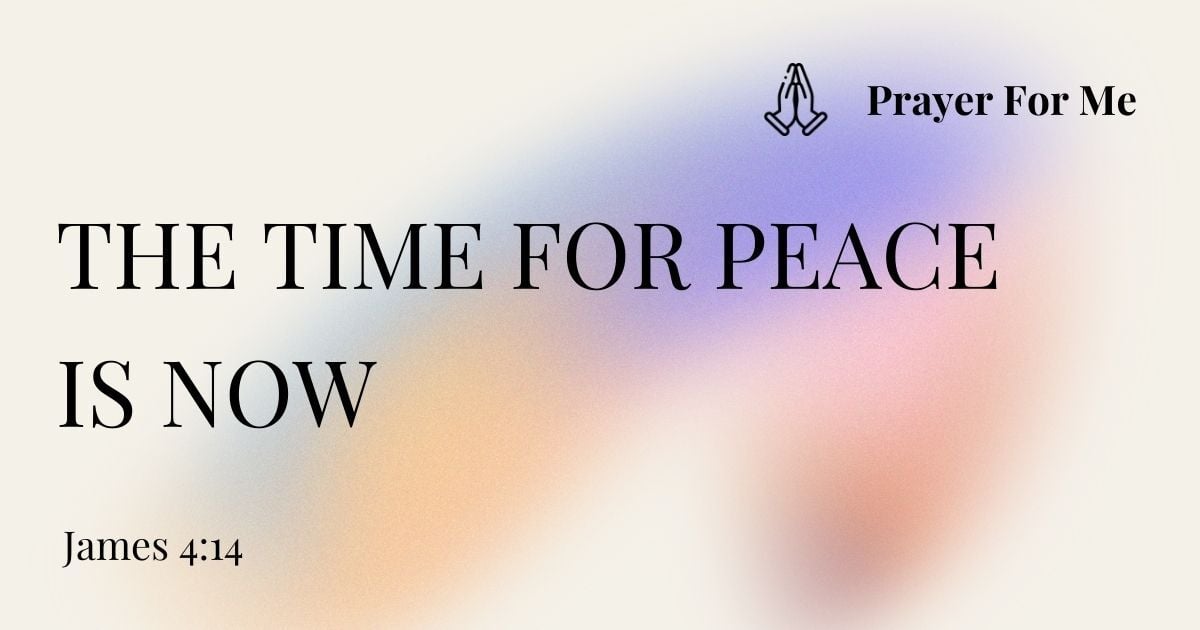 The Time for Peace is Now