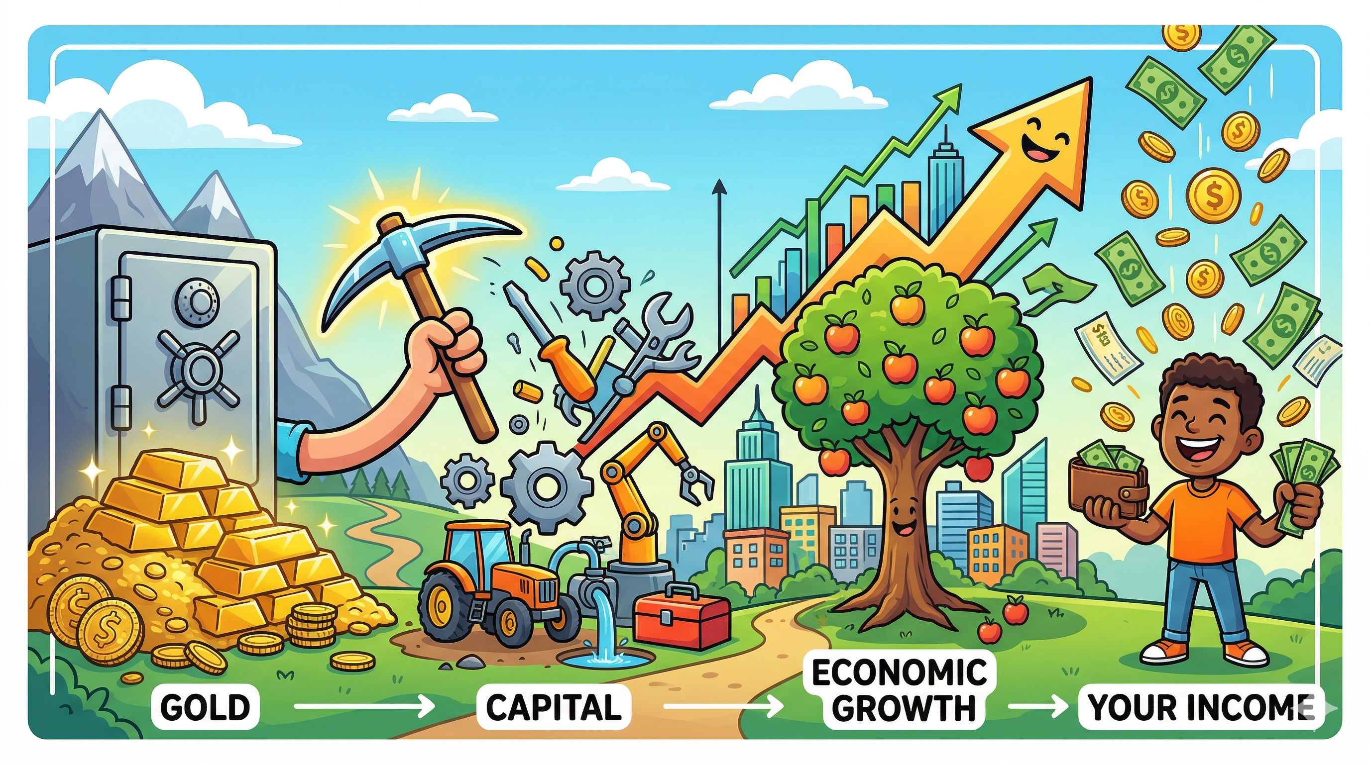 How Gold and Capital Drive Economic Growth and Your Income