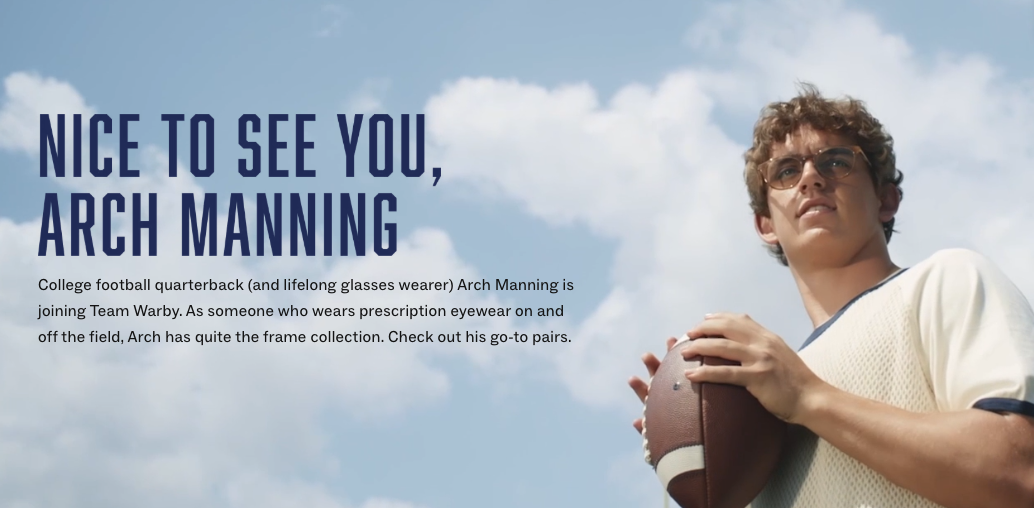 Leveling-Up: Warby Parker and Arch Manning's Vision Collab