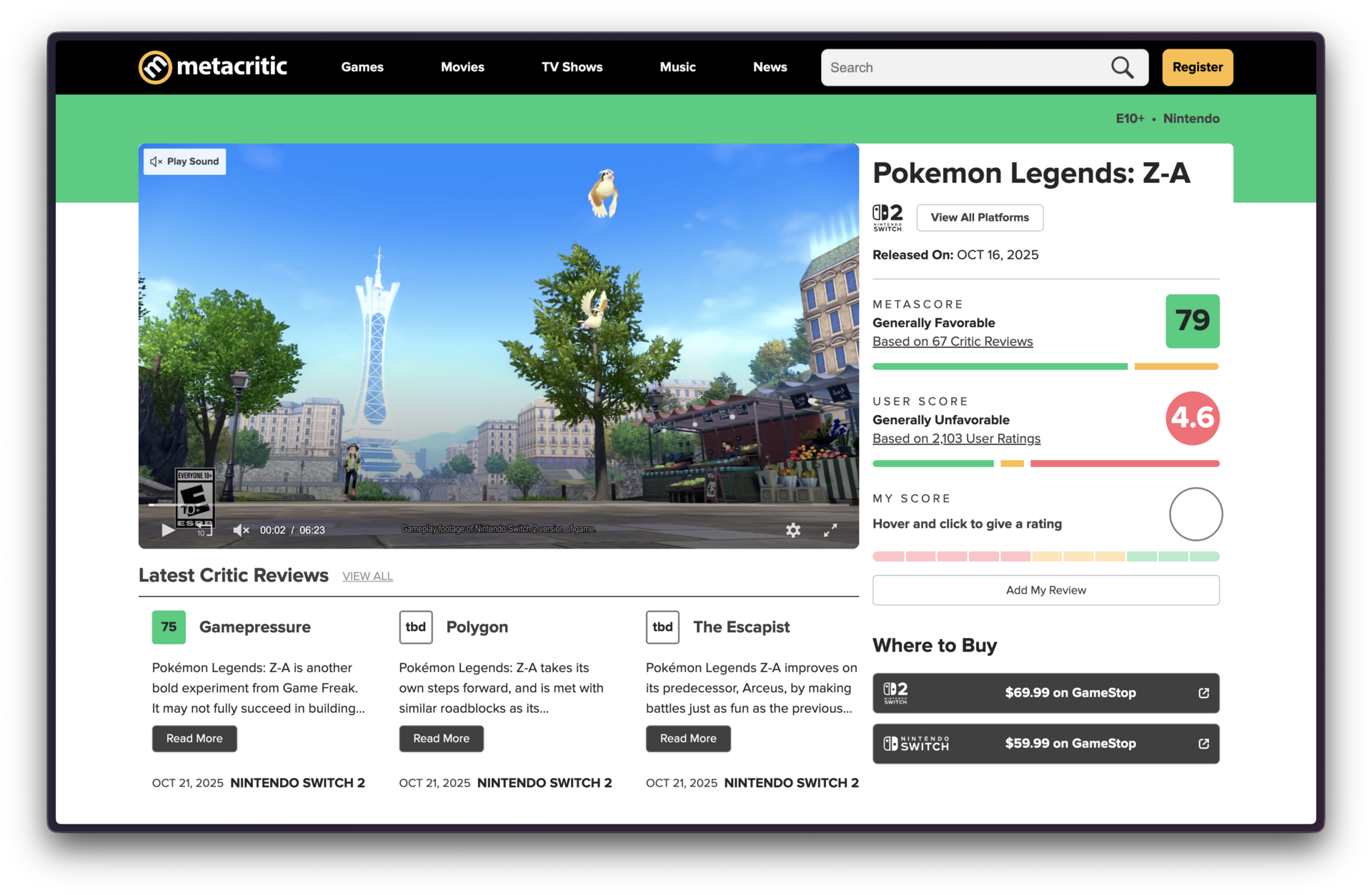 Pokémon Legends Z-A: Why the Reviews Don't Tell the Whole Story