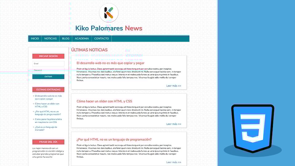 Cómo Crear una Página Web con HTML y CSS Usando Floats