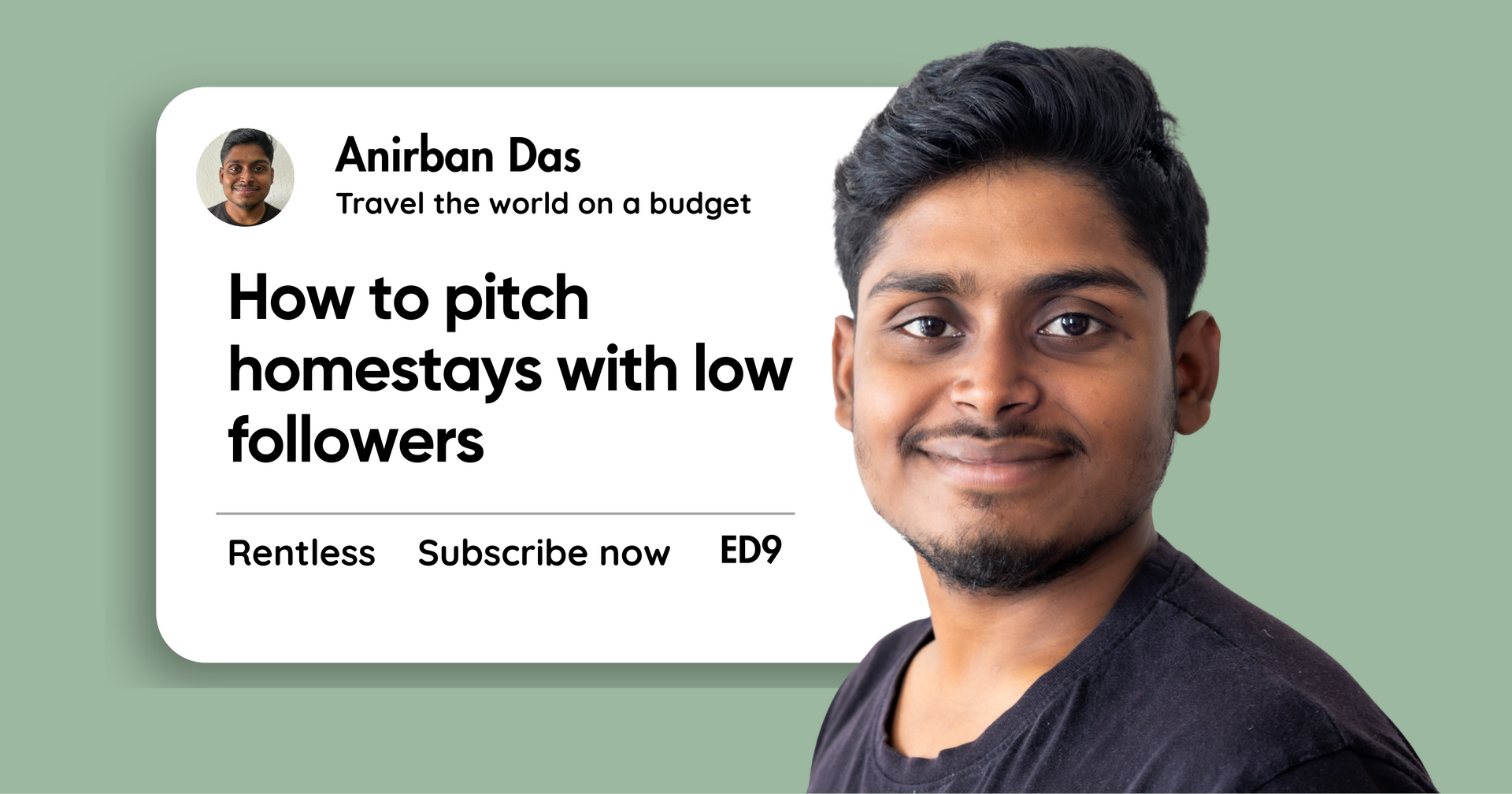 How to pitch homestays with low followers