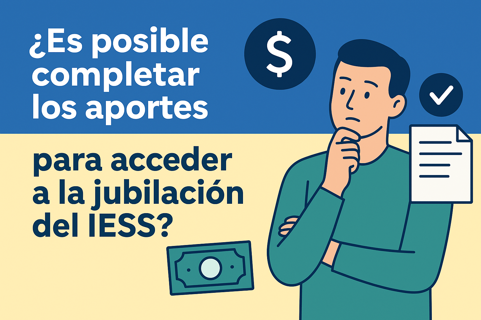 ¿Es posible completar los aportes para acceder a la jubilación del IESS?🤔