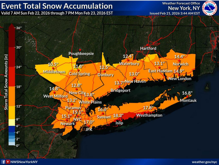 New Rochelle faces blizzard warning