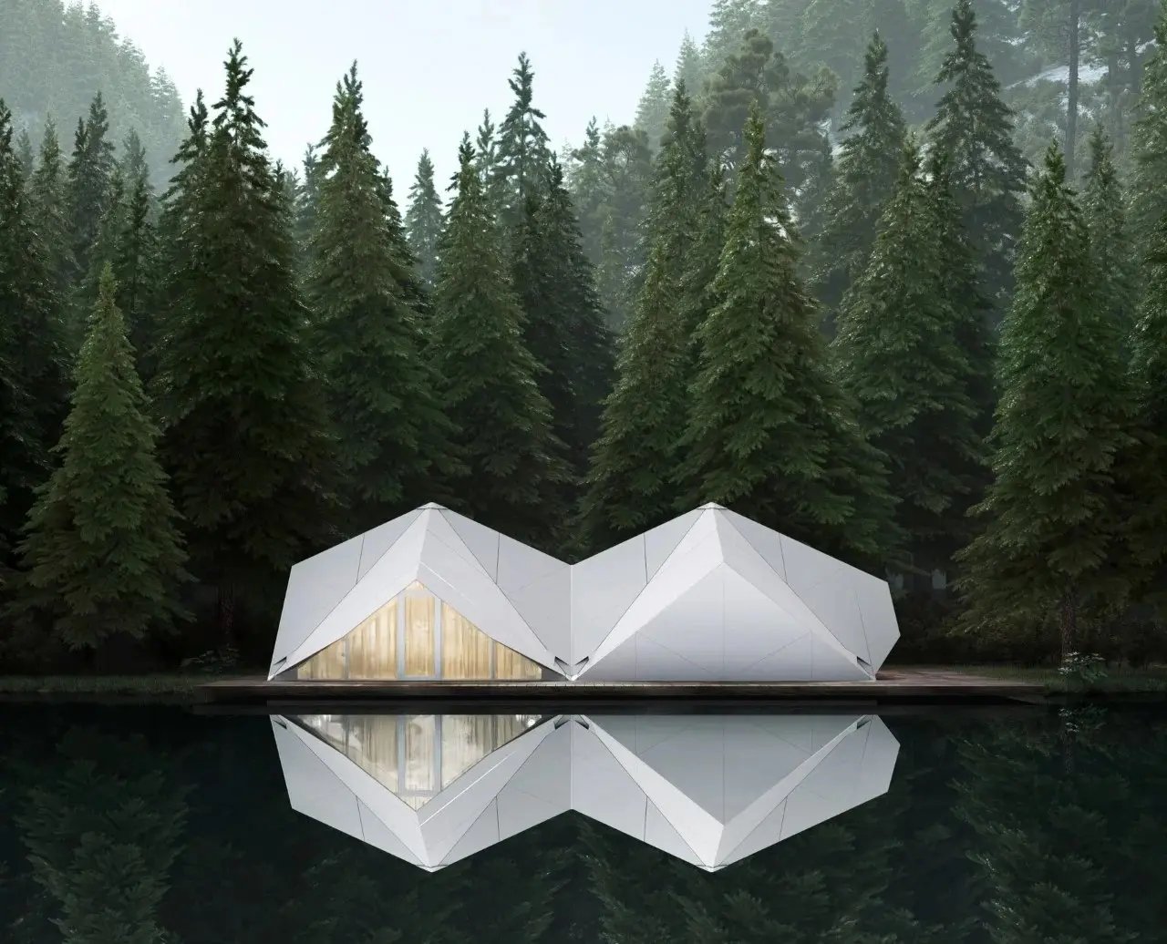 Sleek Origami Cabins Offer Easy Assembly