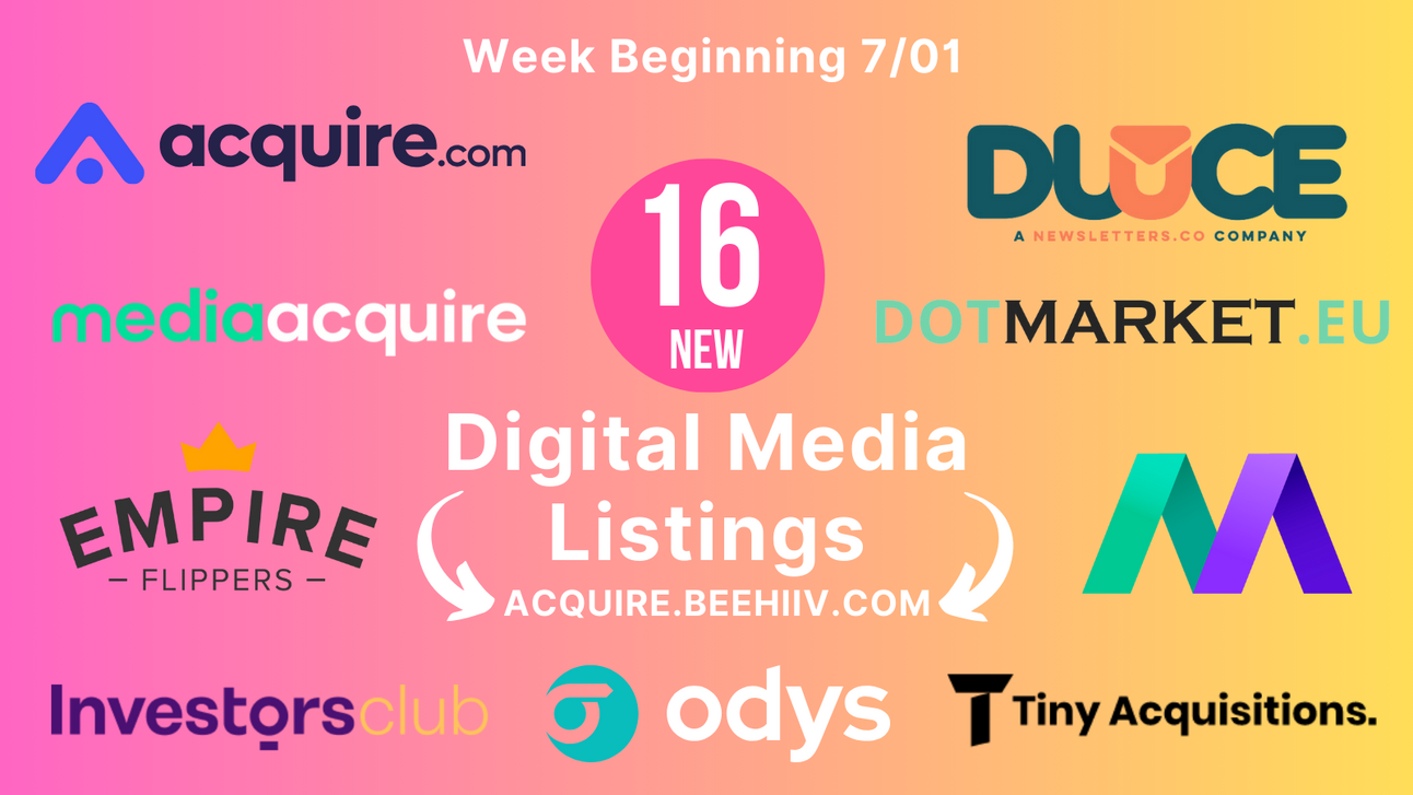 🆕 Digital Media Listings(July 8): 14 New listings