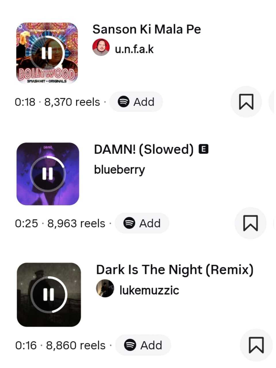 Trending audios of the day- Instagram