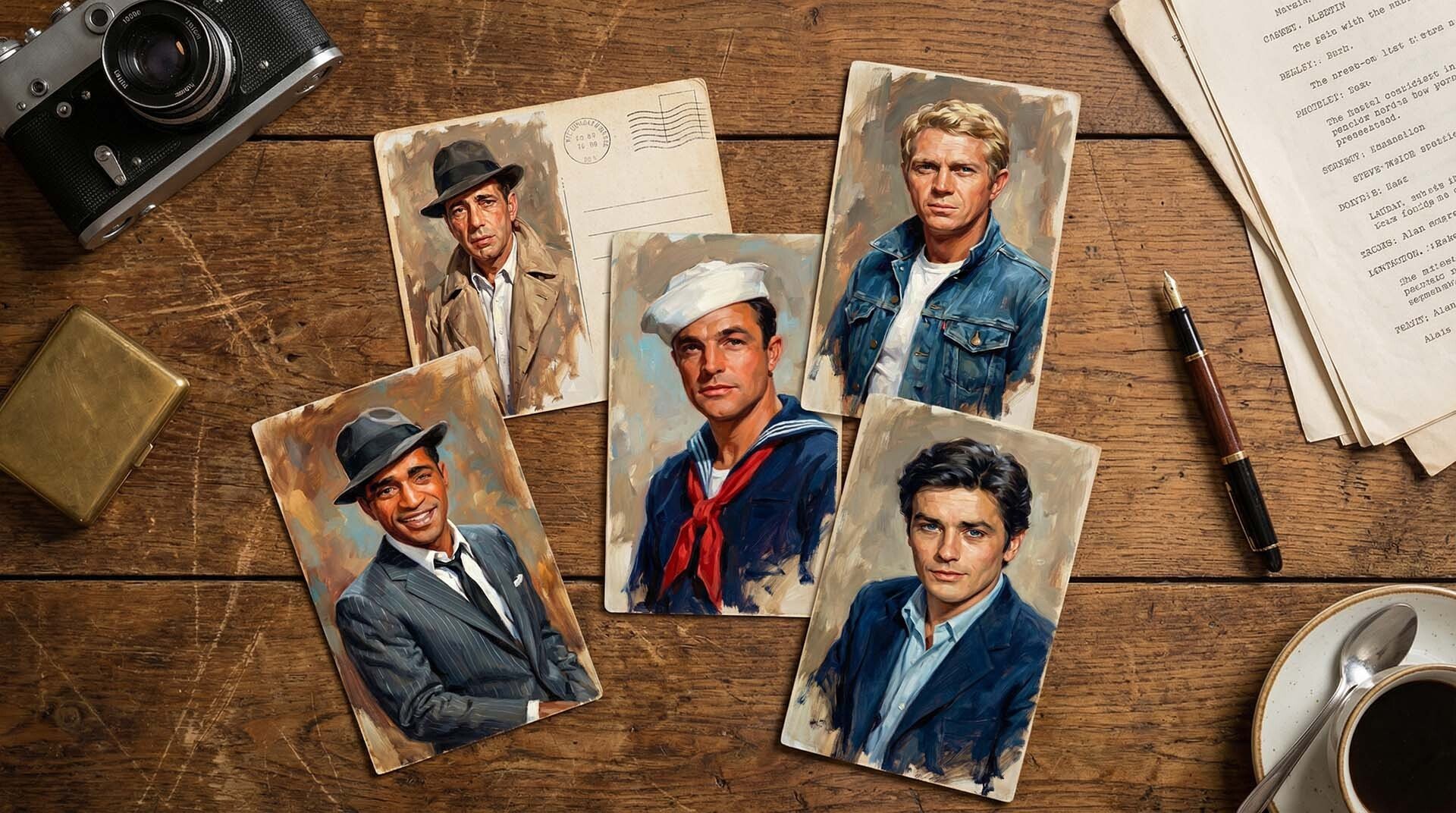 Old Hollywood Gentlemen Oil Paintings