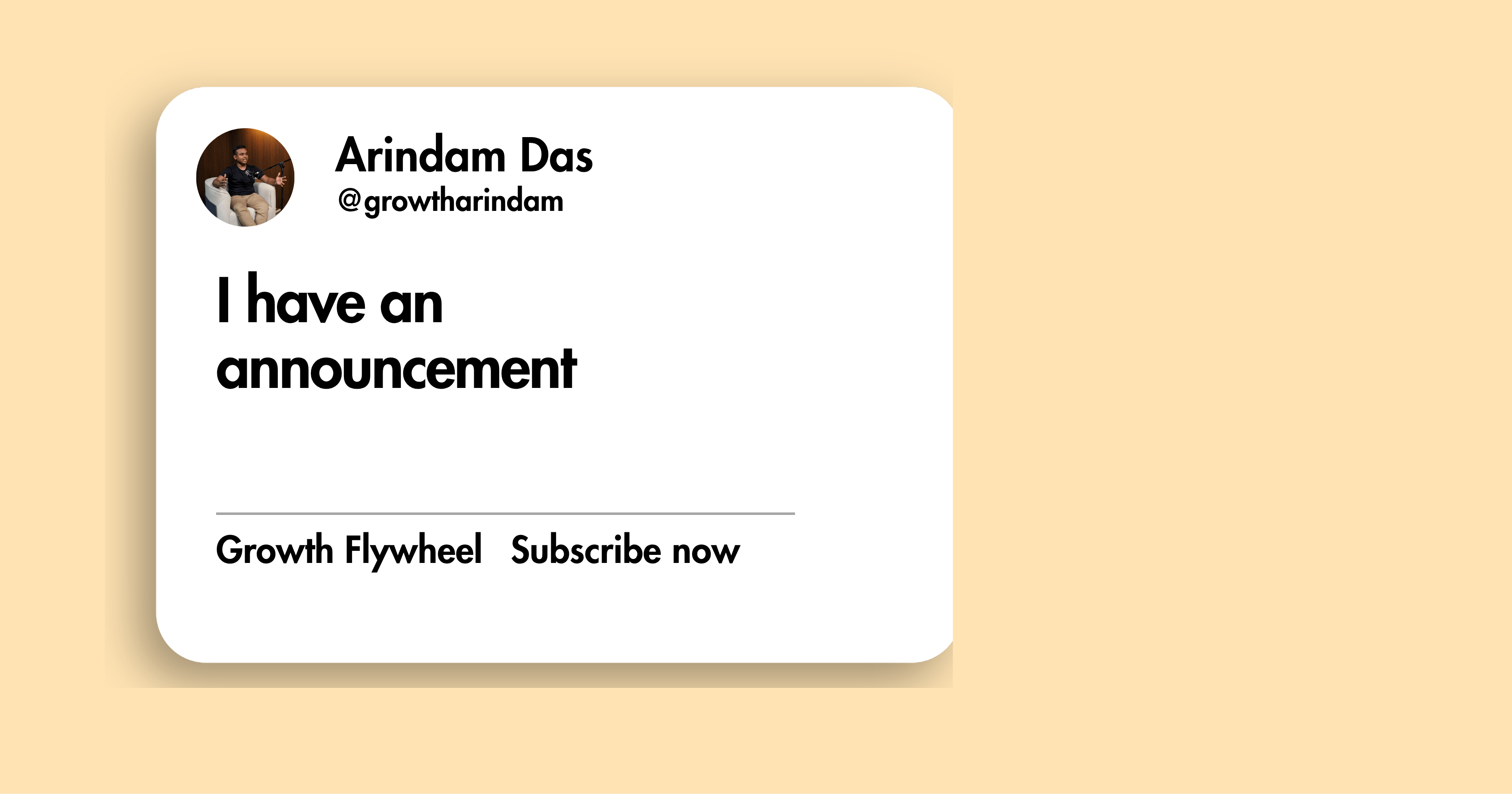 I have an announcement