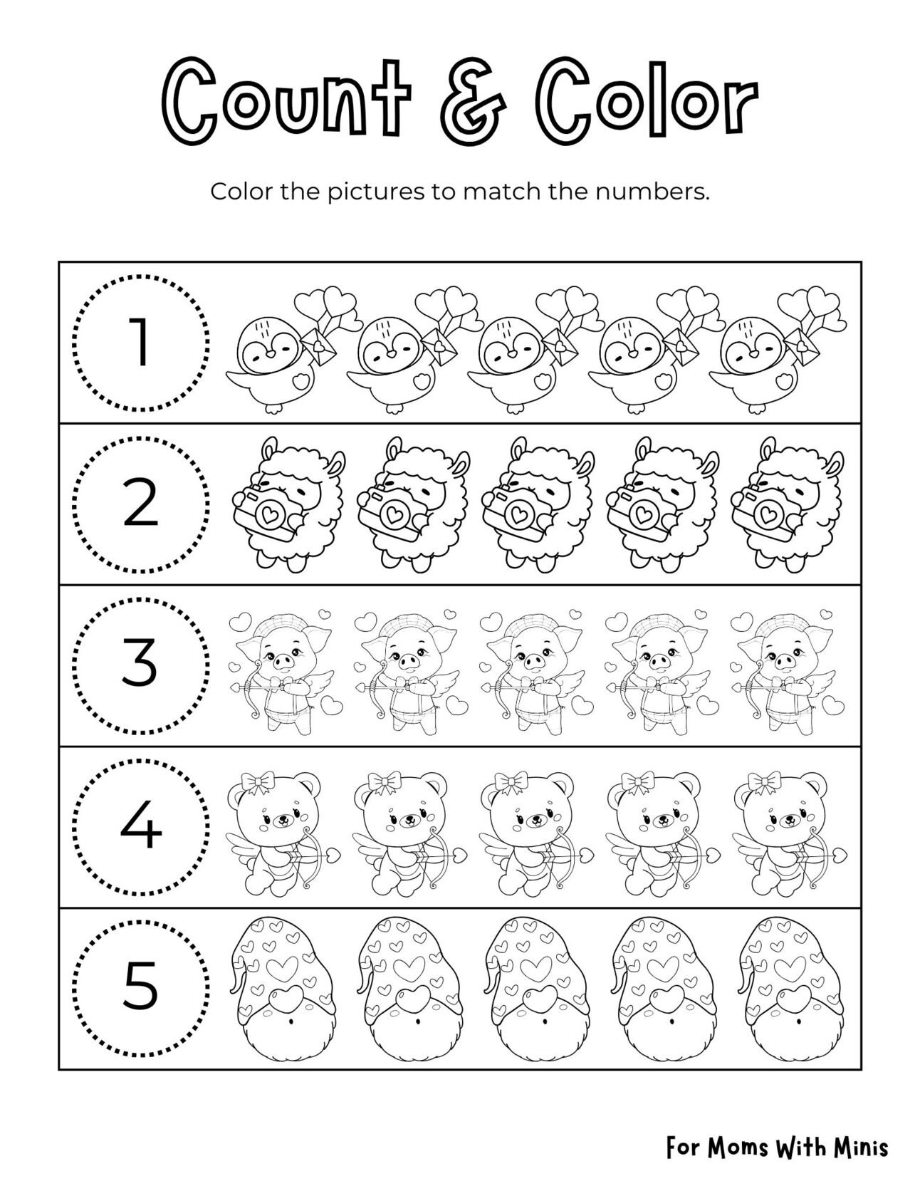 💕 Valentine's Day Count and Color