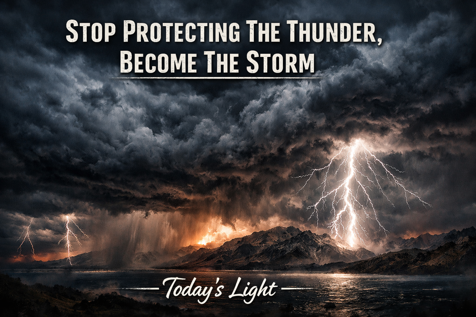 Today's Light | Stop Protecting The Thunder, Become The Storm