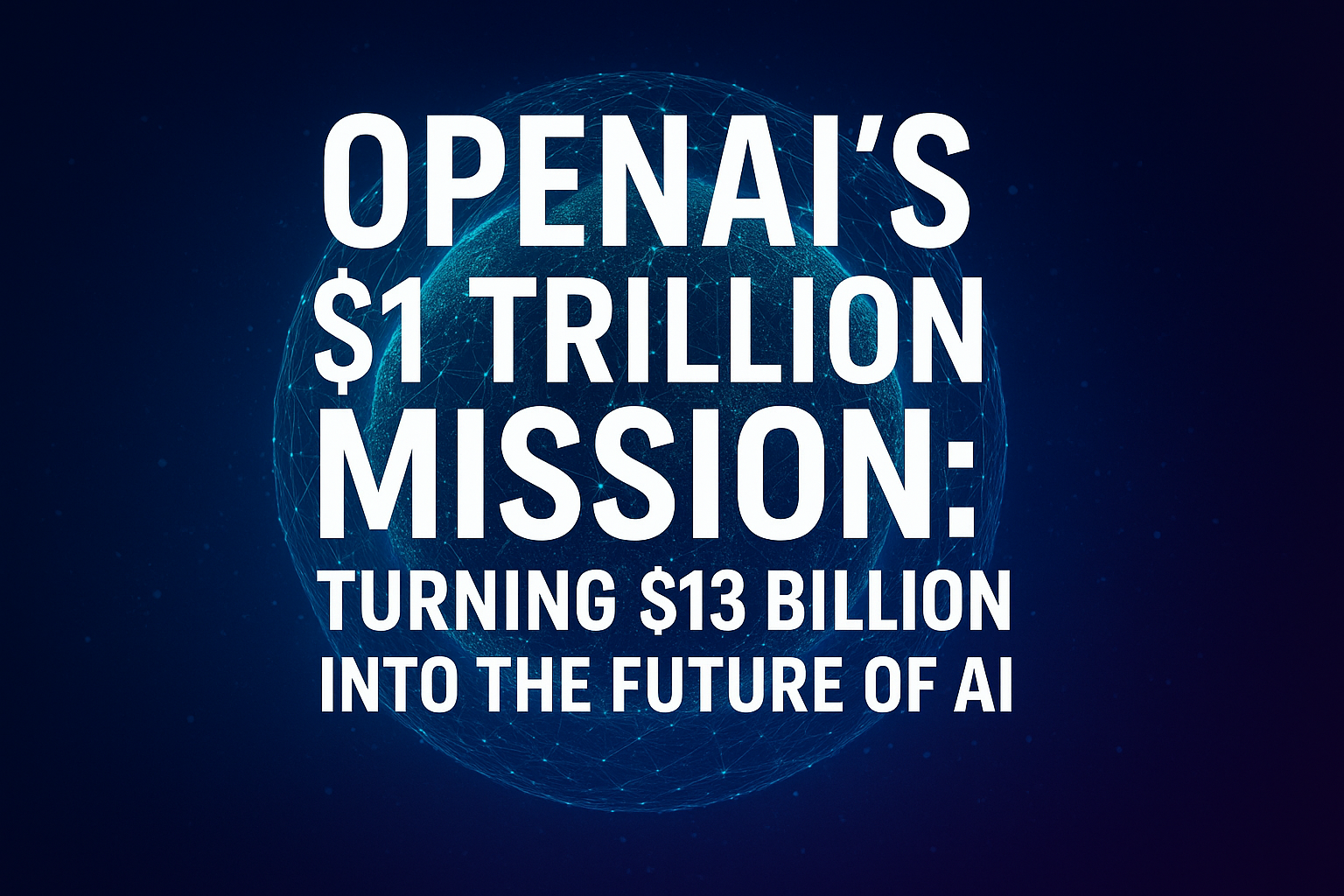 💼 OpenAI’s $1 Trillion Mission: Turning $13 Billion Into the Future of AI