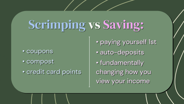 A whole new meaning to "scrimping and saving"