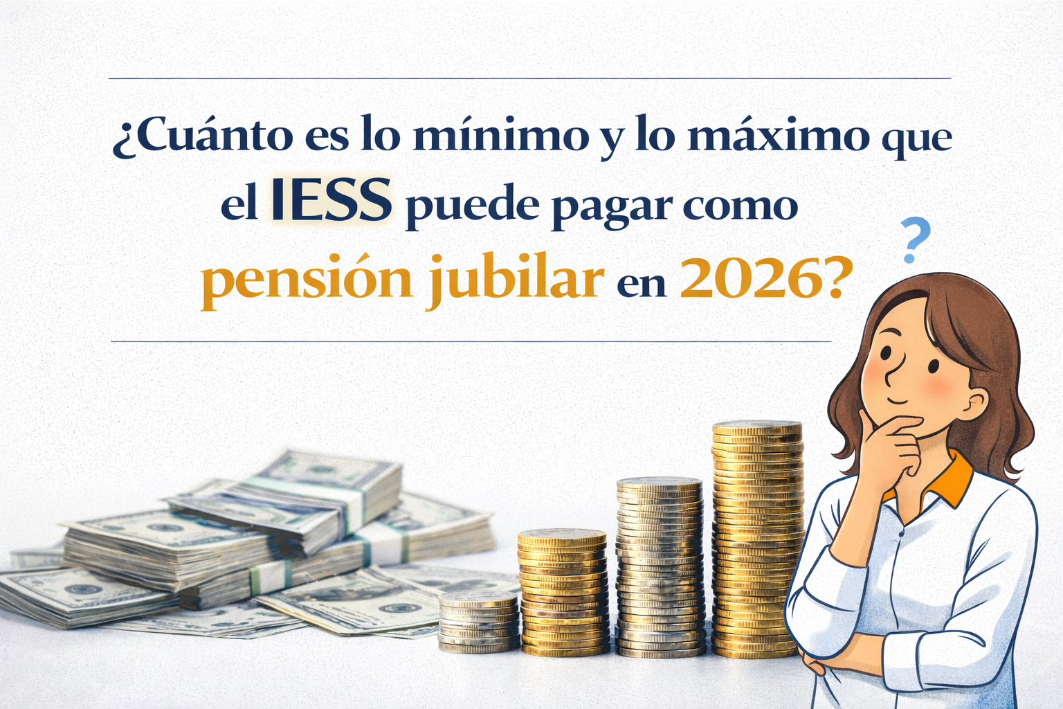 ¿Cuánto es lo mínimo y lo máximo que el IESS puede pagar como pensión jubilar en 2026?🤔