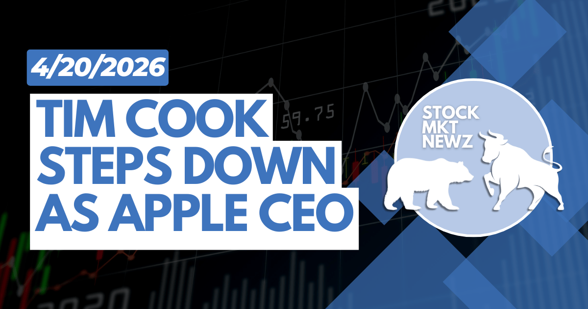 TIM COOK STEPS DOWN AS APPLE CEO