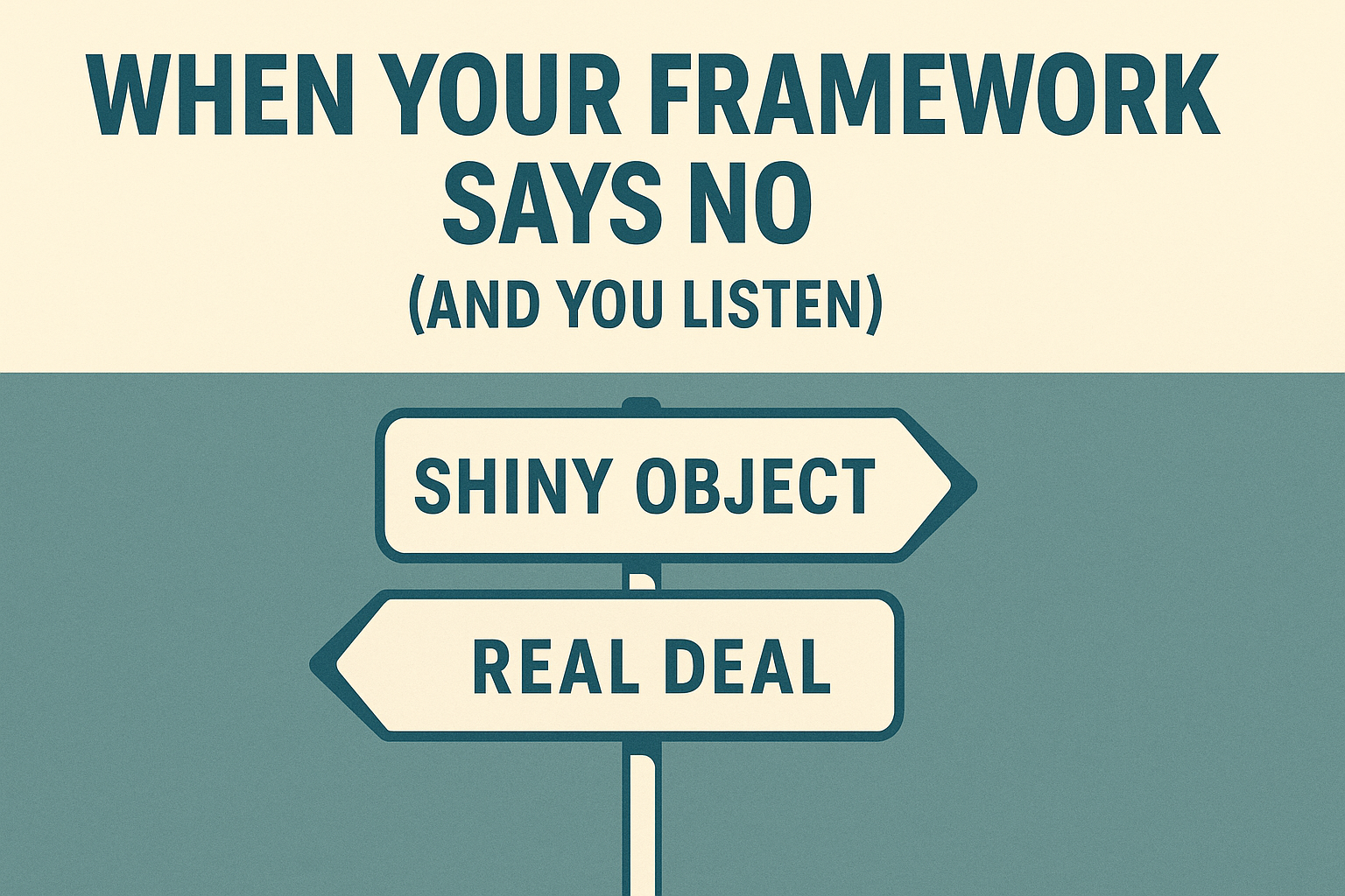 When Your Framework Says No (And You Listen)