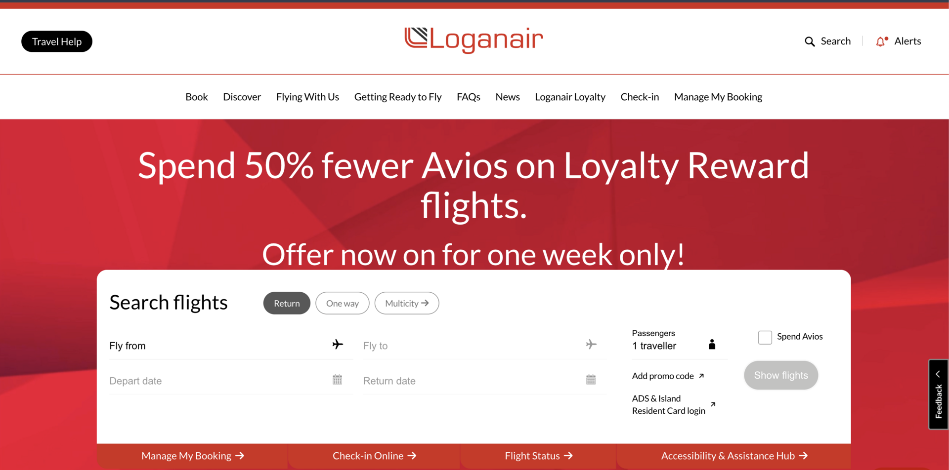 Loganair Slashes Avios Prices by 50%: Fly for Just 3,250 Points