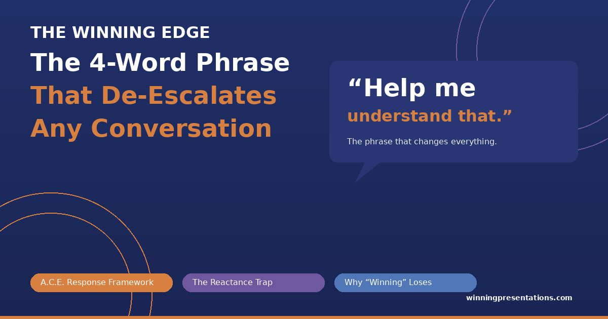 Why Winning the Argument Means Losing the Room