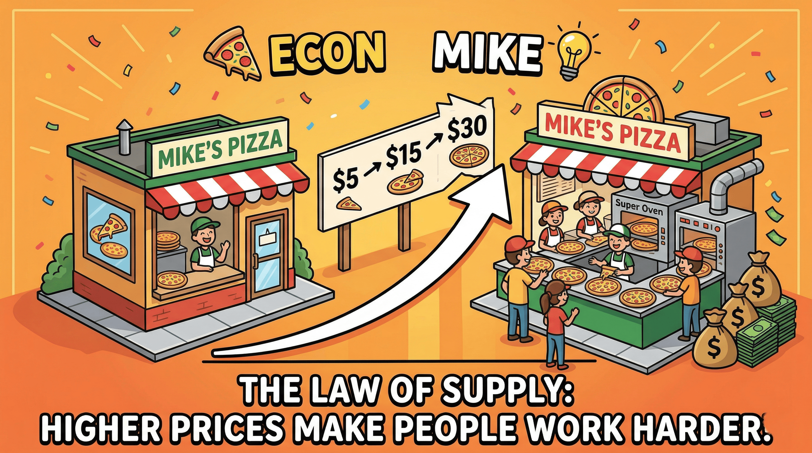 The Law of Supply: Why Higher Prices Make People Work Harder 🍕