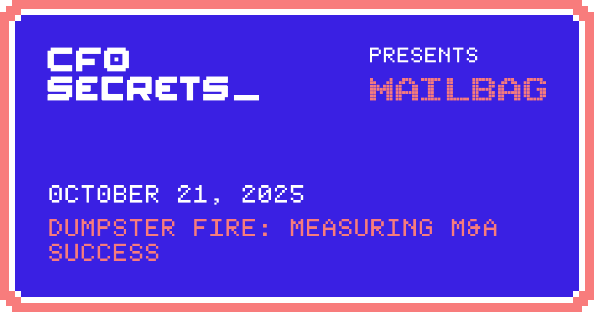 📬 Dumpster Fire: Measuring M&A success