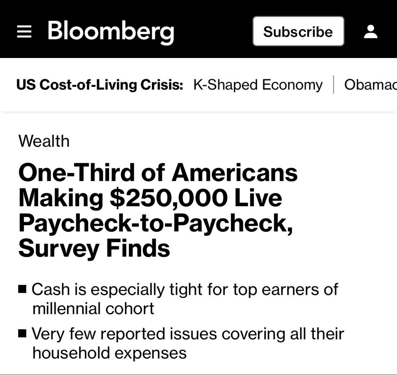 If your income stopped tomorrow, what would first break?