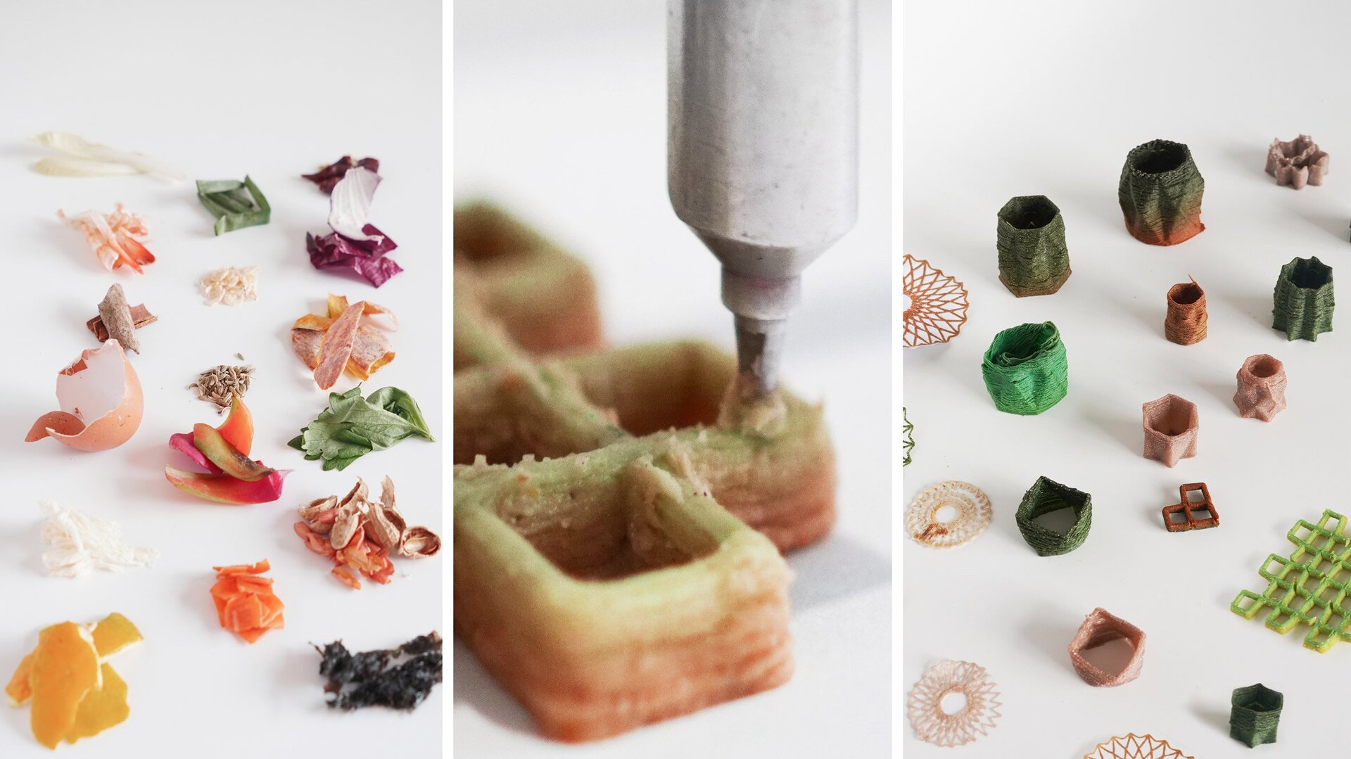 This 3D Printer Turns Waste Food Into Household Objects