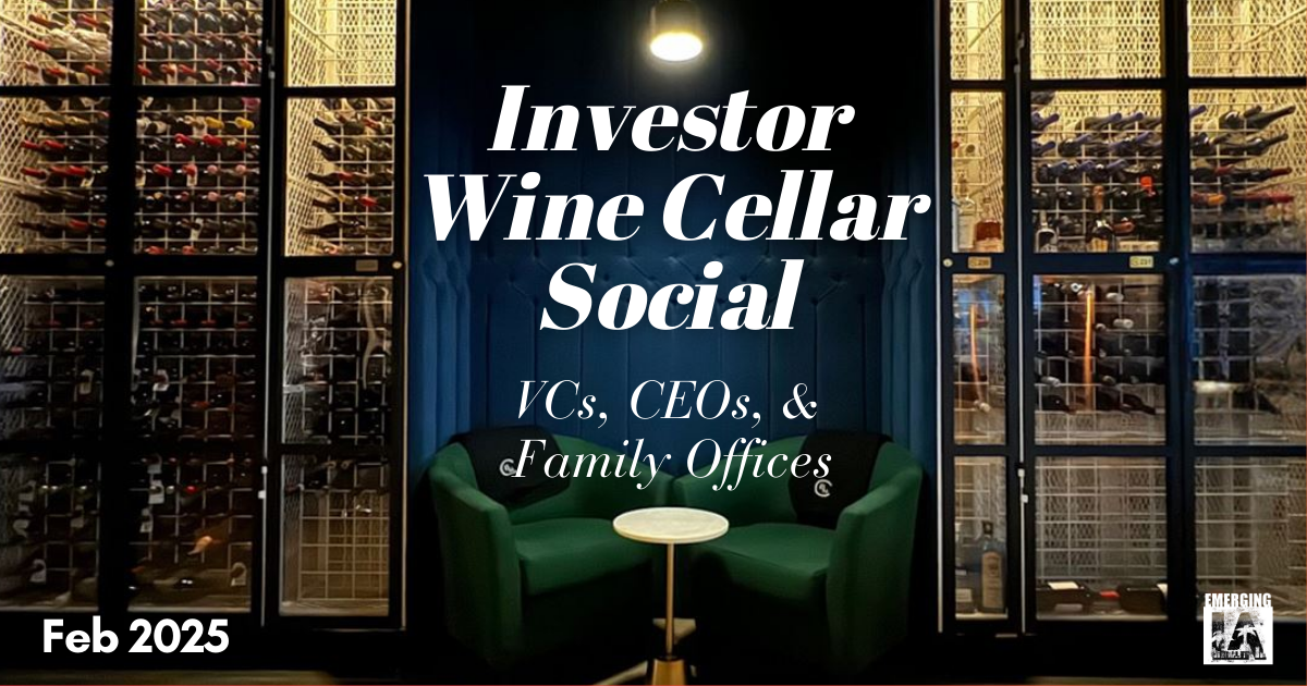 🌴 Wine Cellar Investor Social for Family Offices, CEOs & VCs