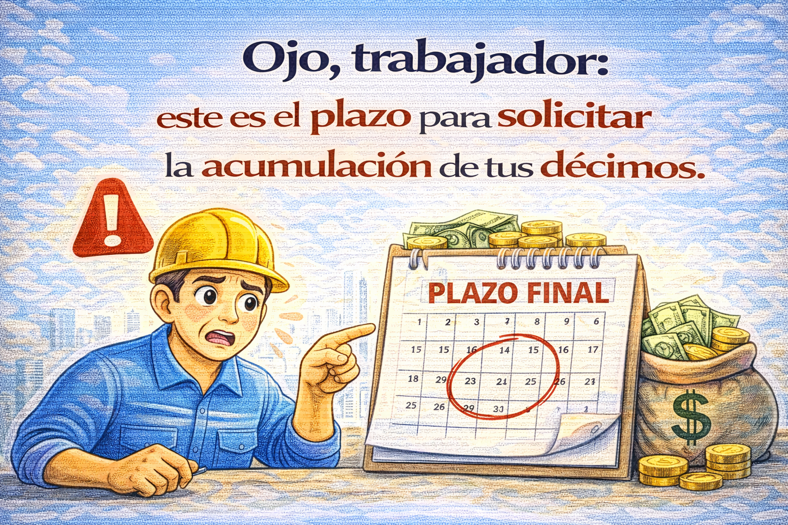 Ojo, trabajador: este es el plazo para solicitar la acumulación de tus décimos 🤔.