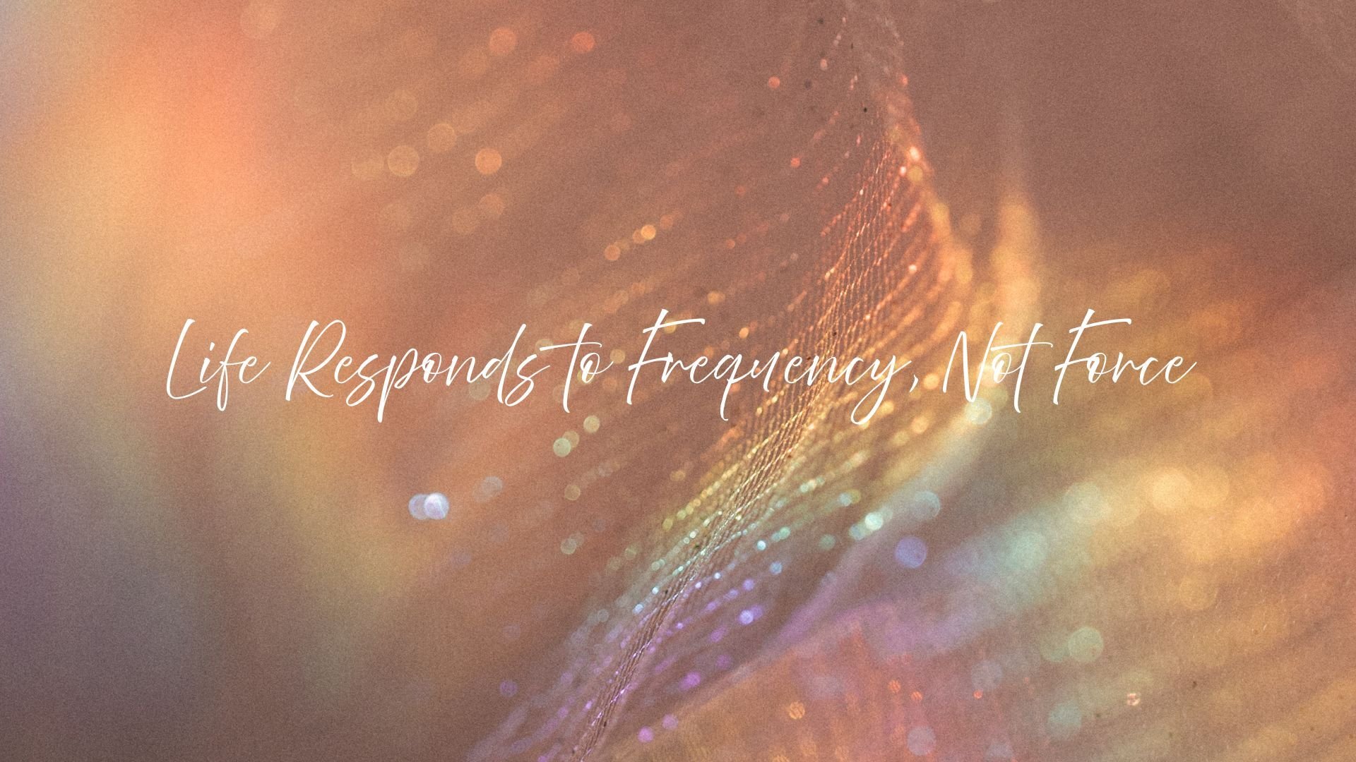 Life Responds to Frequency, Not Force