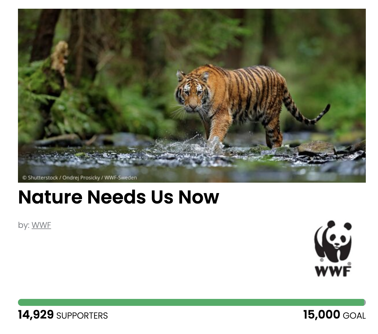 Animal Actions - Sign to Be An Advocate for Nature