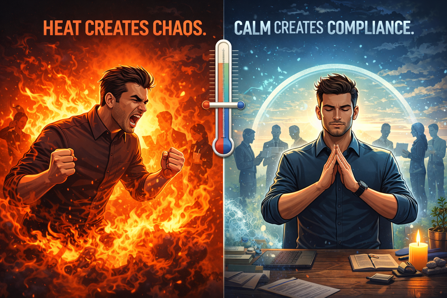 Heat Creates Chaos. Calm Creates Compliance.