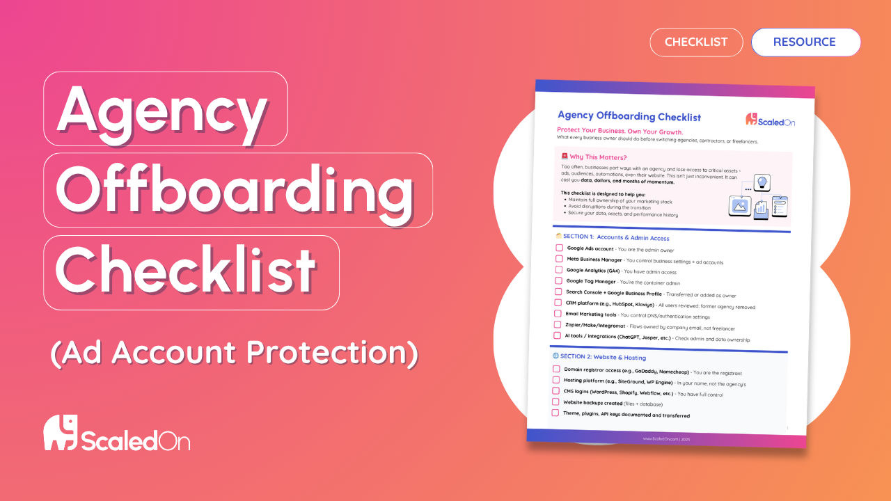 Agency Offboarding Checklist (Ad Account Protection)