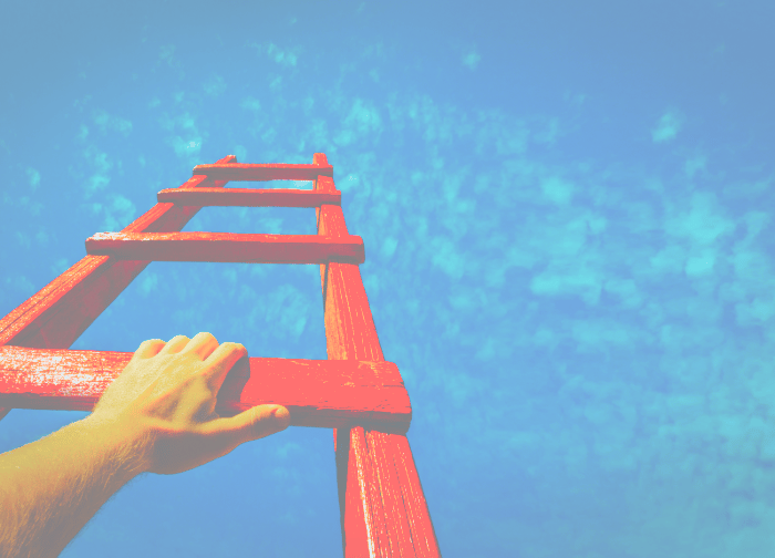 Where do workers climb with fewer rungs on the ladder?