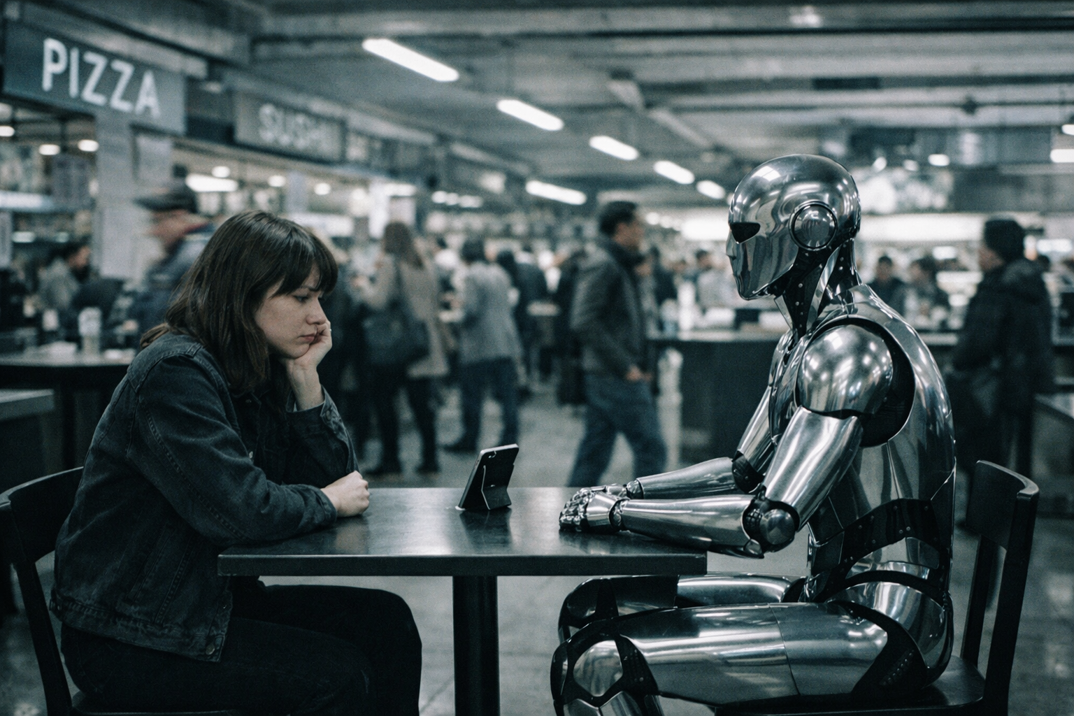 BAD FOOD, BORROWED VIBES, AND A CITY EATING ALONE