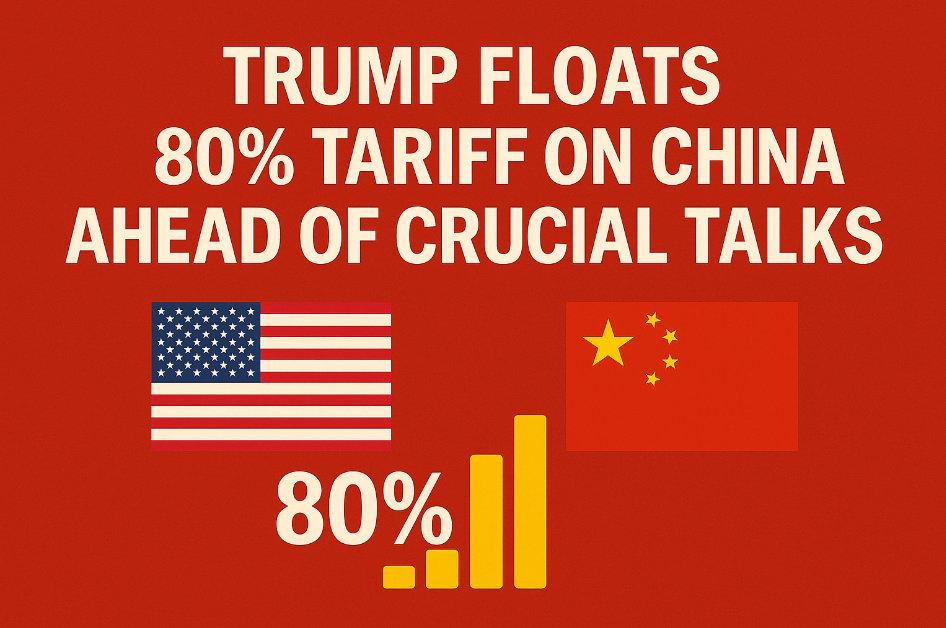 Trump Floats 80% Tariff on China Ahead of Crucial Talks