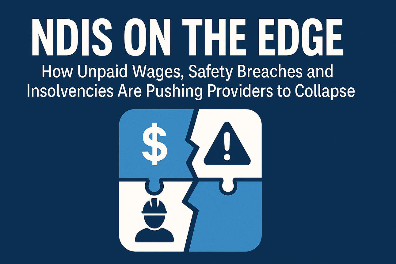 NDIS on the Edge: How Unpaid Wages, Safety Breaches and Insolvencies Are Pushing Providers to Collapse